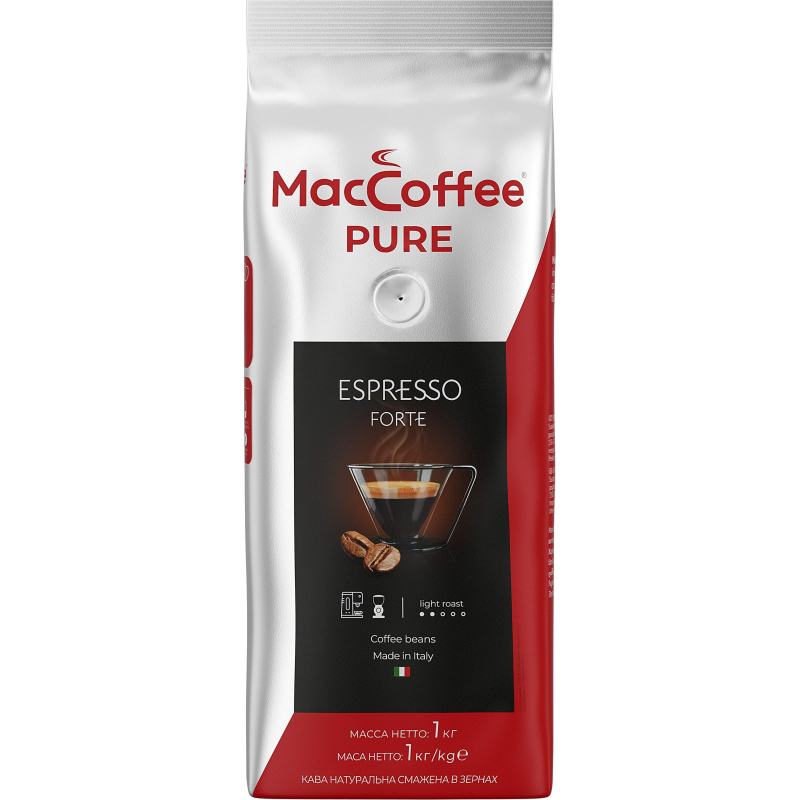 Кофе в MacCoffee PURE Espresso Forte зернах , 1 кг - фото 2