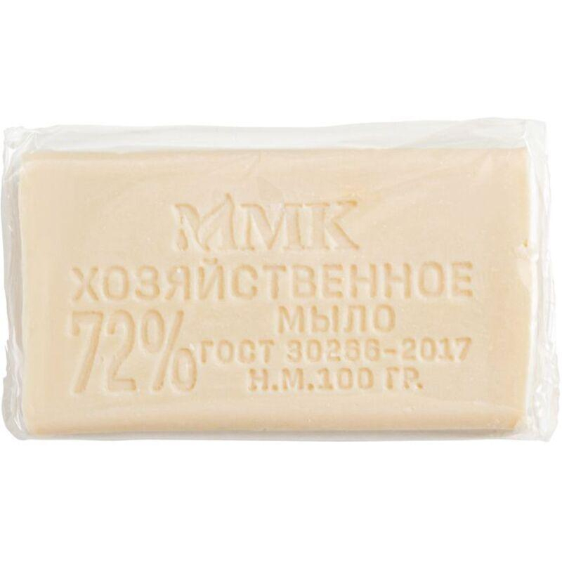 Мыло хозяйственное 72 % в прозрачной обертке флоупак 100 гр_СпбКзнВлгКр - фото 1