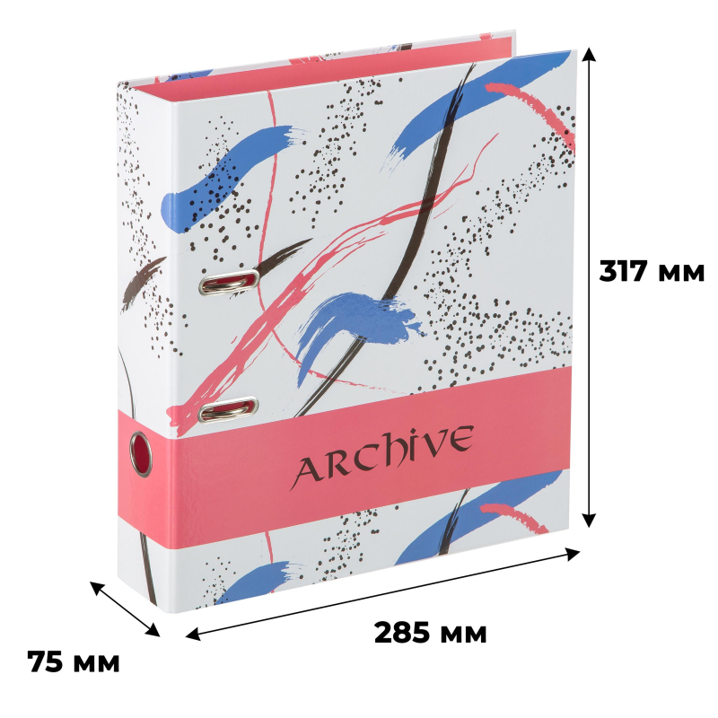 Папка-регистратор 75мм Attache Archive розов мат лам/ лам бум б/угол - фото 8