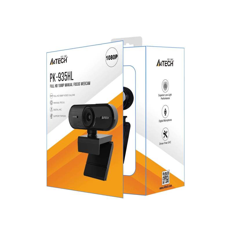 Веб-камера A4Tech (PK-935HL) черный 2Mpix (1920x1080) USB2.0 с микрофоном - фото 6