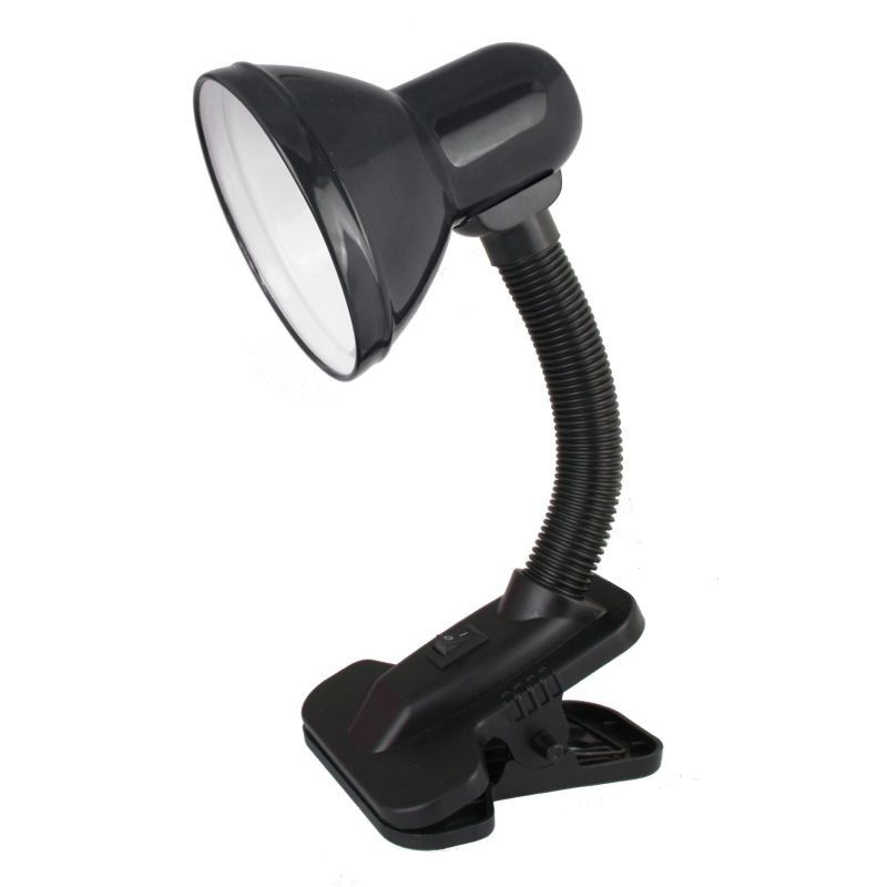 Светильник Ultraflash UF-320P C02 черный с прищепкой, 230В, 60Вт, E27 - фото 1