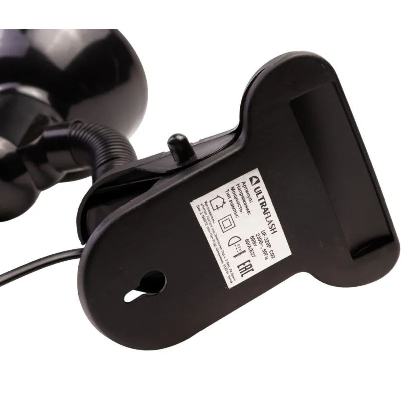 Светильник Ultraflash UF-320P C02 черный с прищепкой, 230В, 60Вт, E27 - фото 6