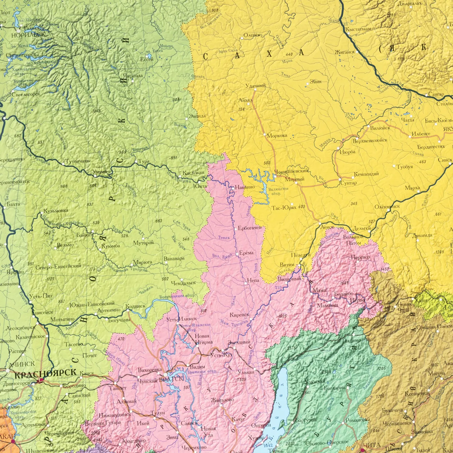 Карта настенная Россия политико-администр Globen,1:4,5млн,1980x1340,КН094 - фото 3