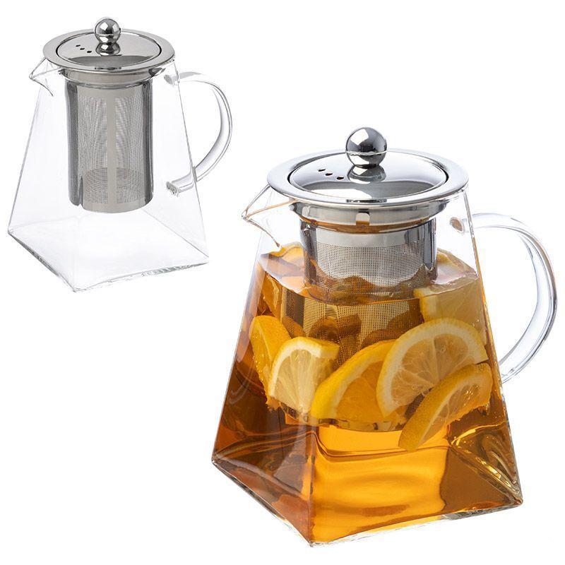 Чайник заварочный AROMA, объем 1 л, из боросиликатного стекла,105039 - фото 1