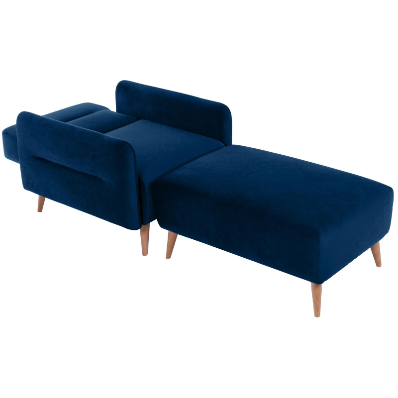 Кресло 0MX_ХД Finsoffa HYGGE Relax 1, раскл. тк. велюр Formula 788 т.синий - фото 7