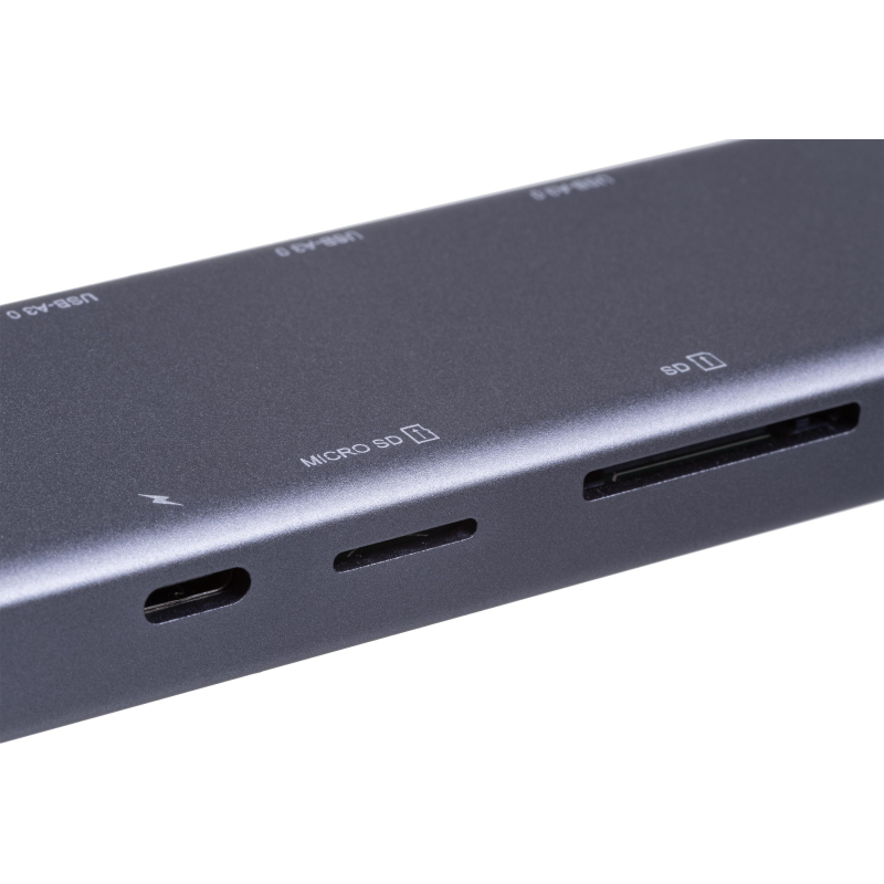 Разветвитель USB ProMega Jet HS002 USBх3/HDMIх1/microSDx1/TFcardx1/Серый - фото 5