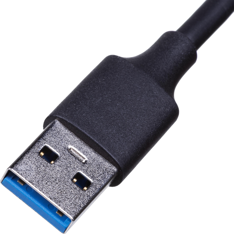 Разветвитель USB  HS004 USB 3.0x4/черный - фото 8
