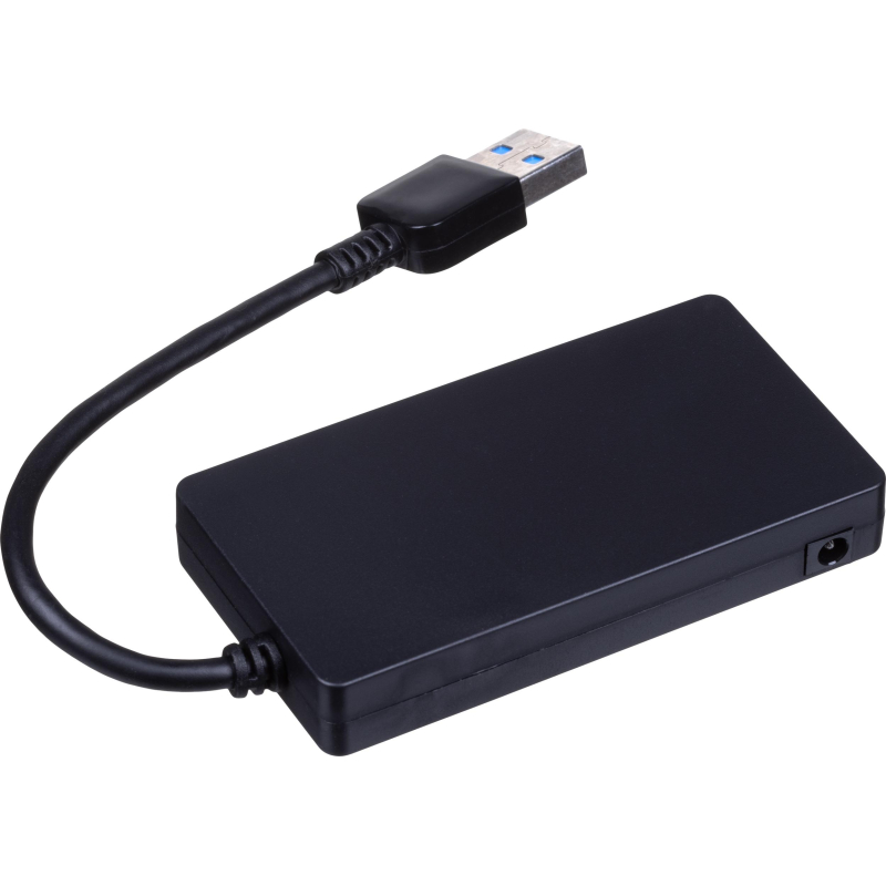 Разветвитель USB  HS005 USB 3.0x4/черный - фото 12
