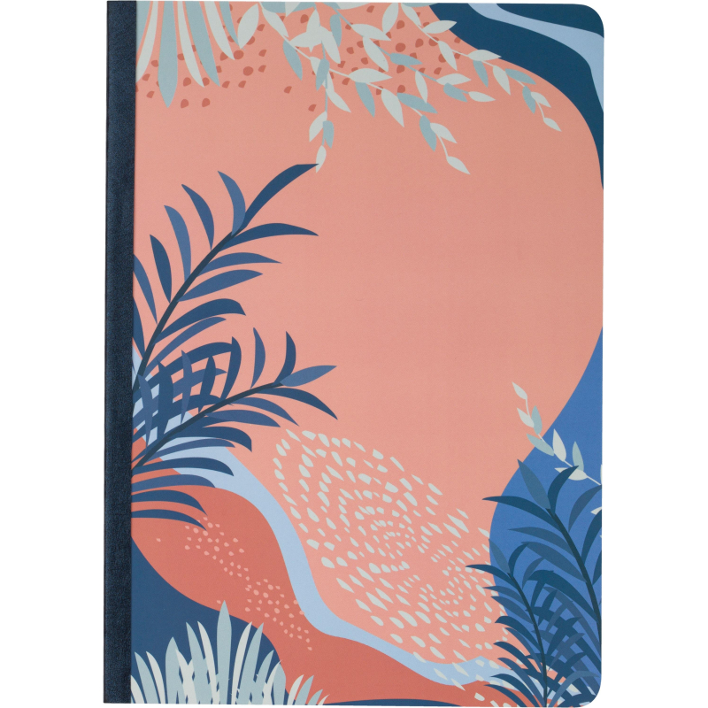 Тетрадь общая  Attache Selection Navy nature Персиковый А5 80л клетка, ШКС - фото 1