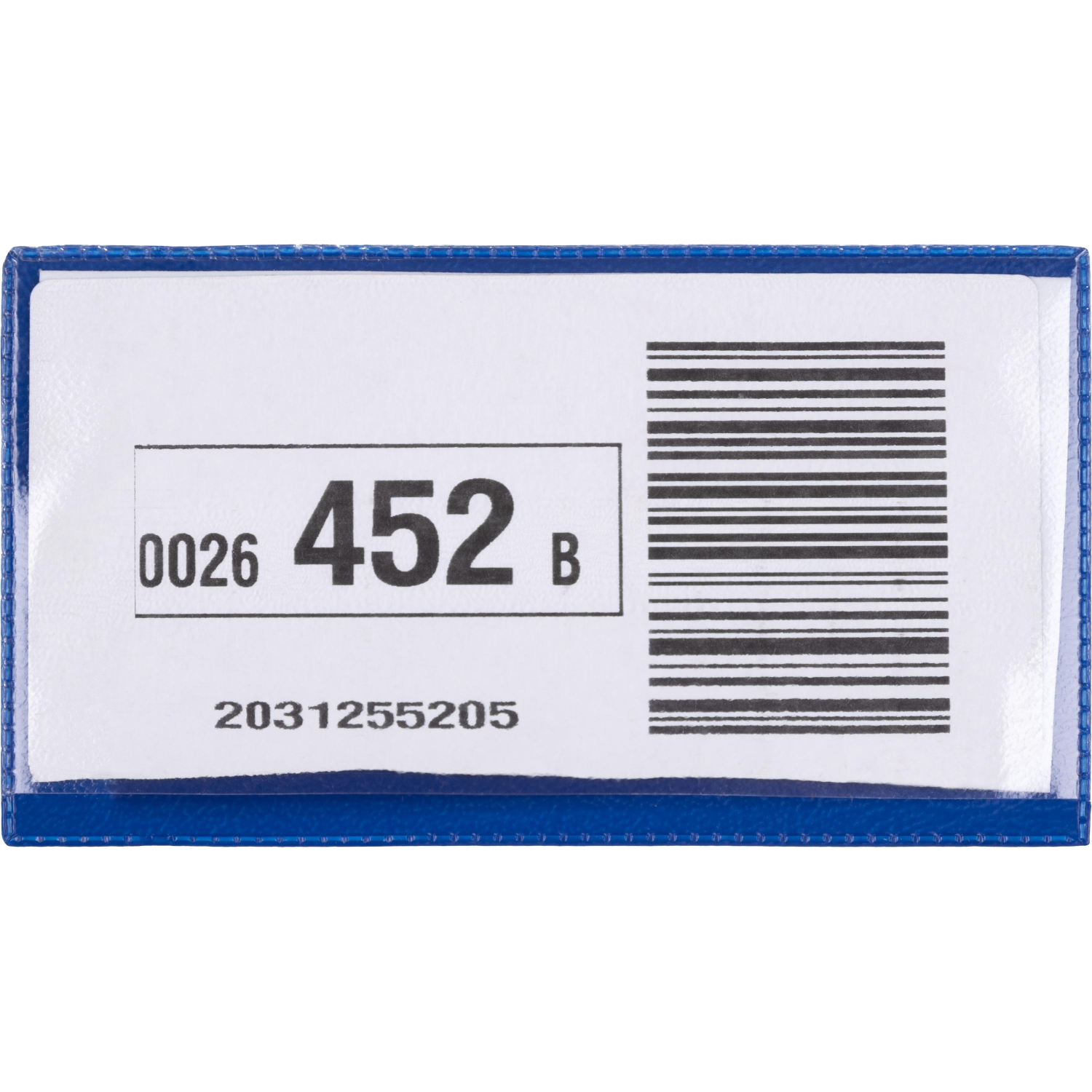 Карман для маркировки магнитный синий 113x53 мм горизонатльный (10шт/уп) - фото 4