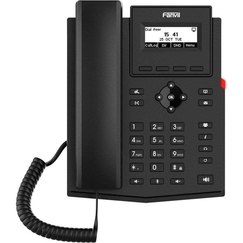 IP-телефон Fanvil X301 черный LCD 128x48 - фото 2