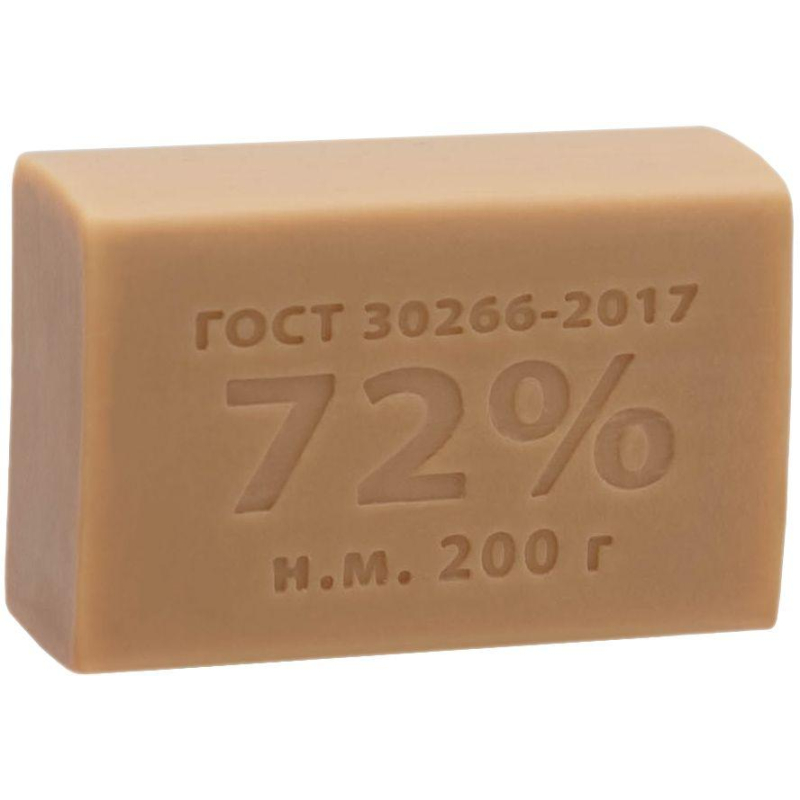 Мыло хозяйственное 200 г 72% антибактериальное ГОСТ б/об КМЗ - фото 1