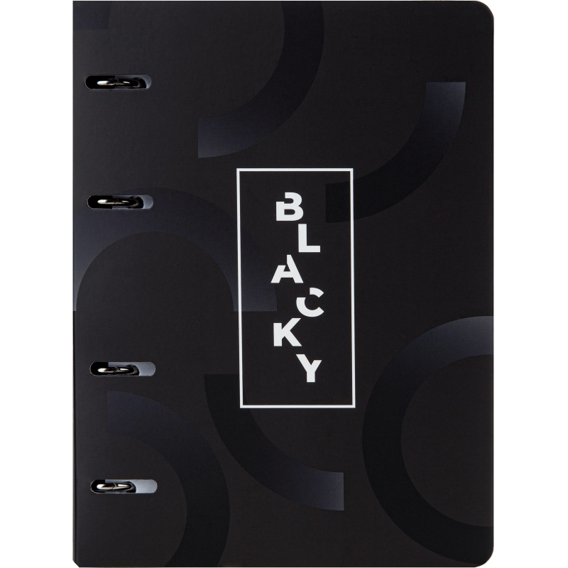 Ежедневник недатированный на кольцах Attache, 136л., 80г/м3, Blacky - фото 1