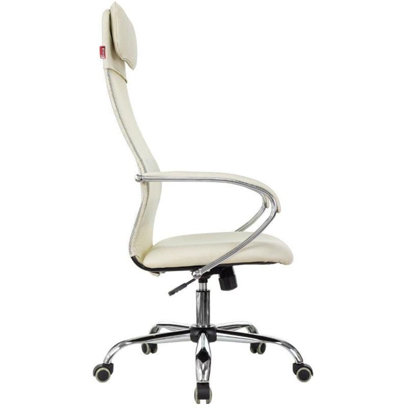 Кресло VB_EChair-655 SL TPU_BG сетка/экокожа бежевый хром - фото 3