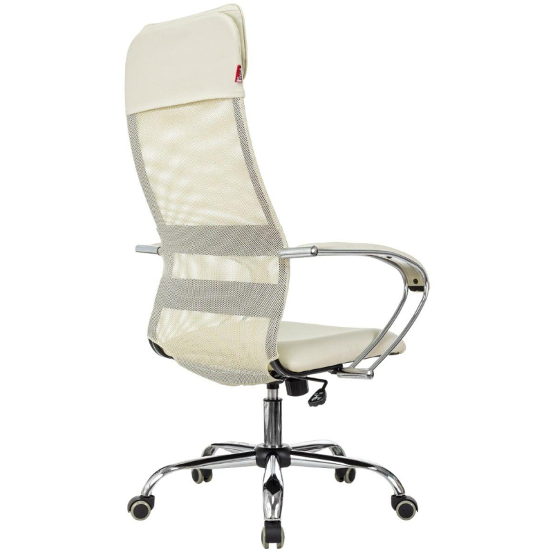 Кресло VB_EChair-655 SL TPU_BG сетка/экокожа бежевый хром - фото 4