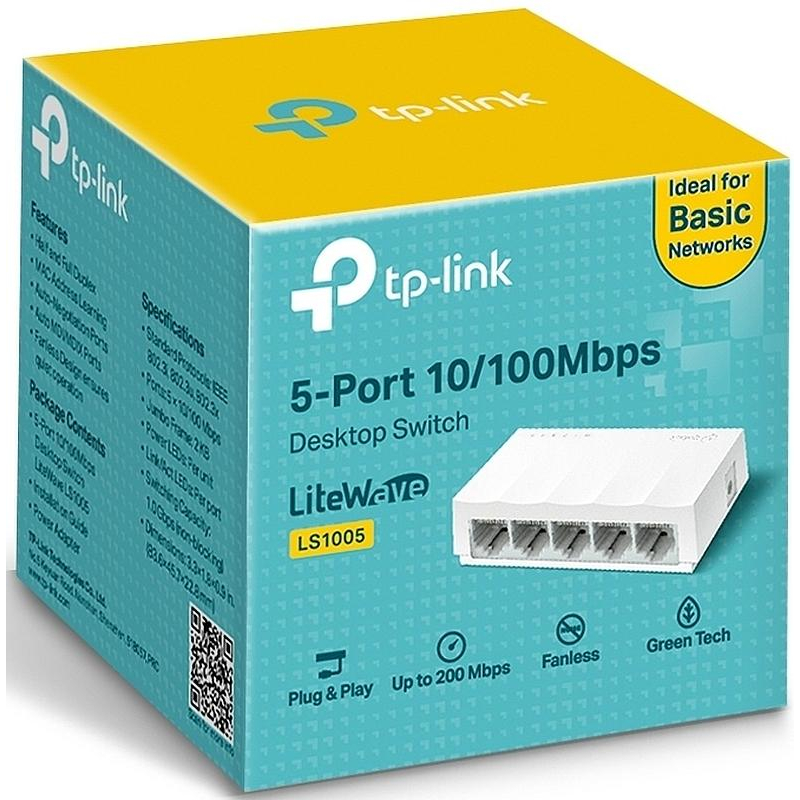 Коммутатор TP-Link LS1005 10/100Mb неуправляемый - фото 2