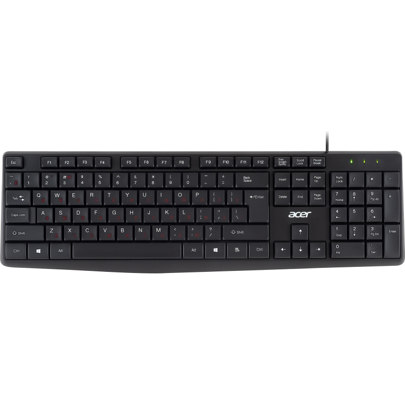 Клавиатура Acer OKW121 черный USB (ZL.KBDEE.00B) - фото 1