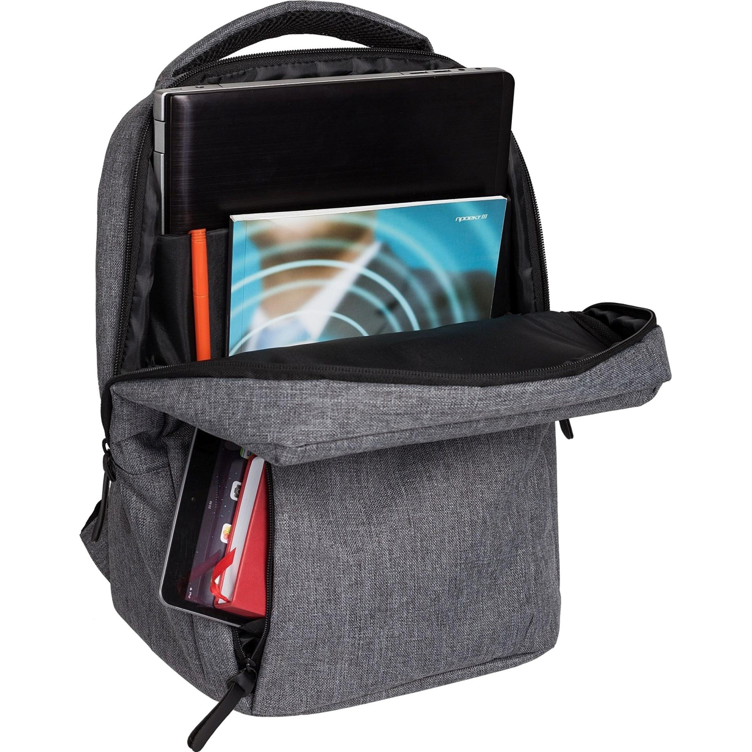 Рюкзак с отд.для  ноутбука Onefold, серый, 40х28х19, 10084.10 - фото 6