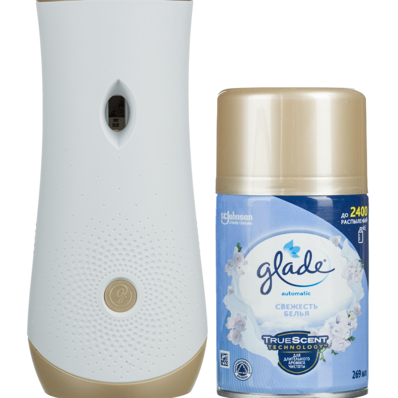 Освежитель воздуха автоматический Glade Automatic+смен.бал Свеж бел 269мл - фото 1