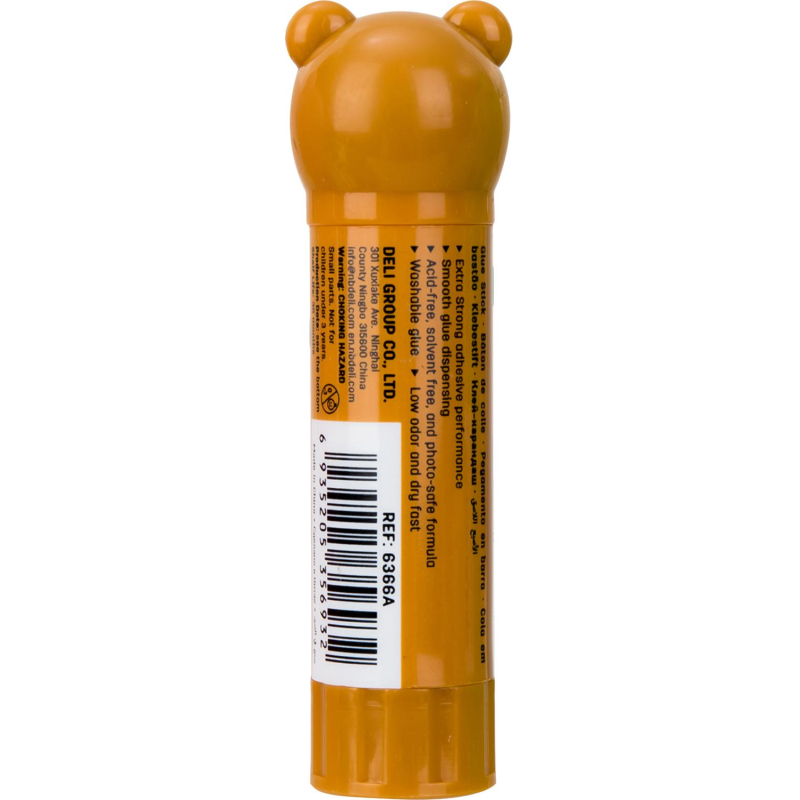Клей-карандаш школьный 9г Deli с колпачком в форме зверька, ассорти E6366A - фото 14