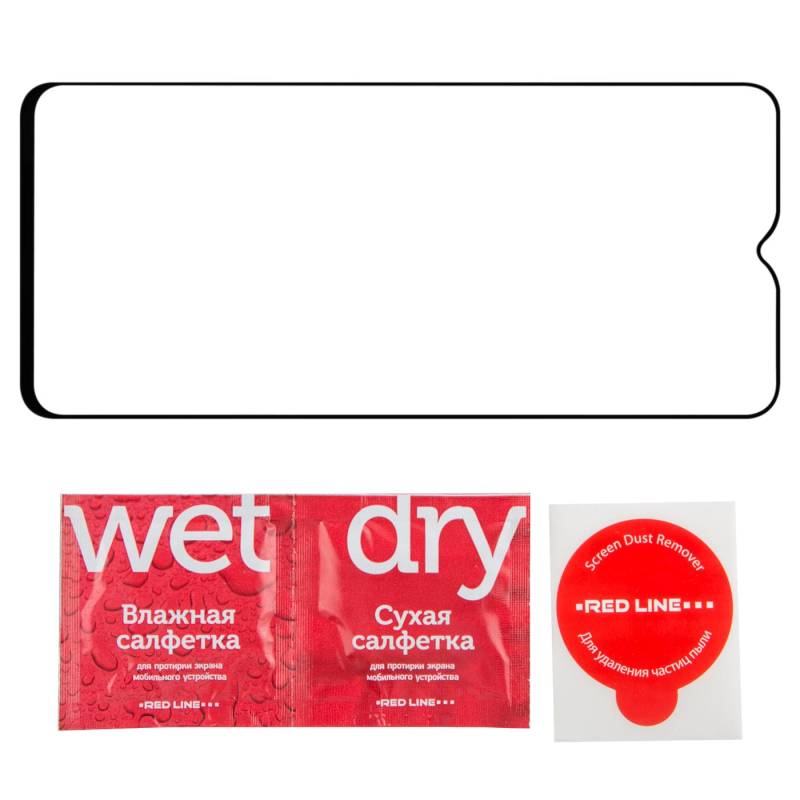 Защитное стекло Red Line УТ000033881 Realme C30s FULL GLUE черный - фото 3