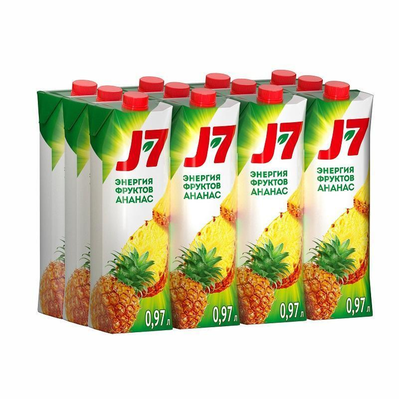 Нектар J7 Ананасовый с мякотью 0,97л - фото 3