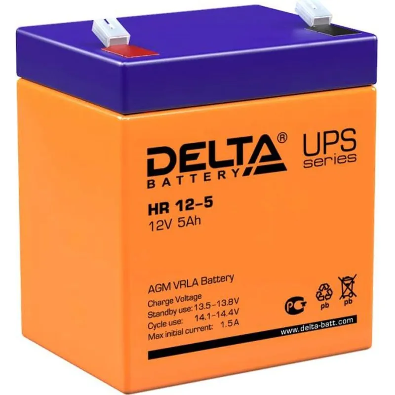 Батарея для ИБП Delta HR 12-5 (12V/5Ah) - фото 1