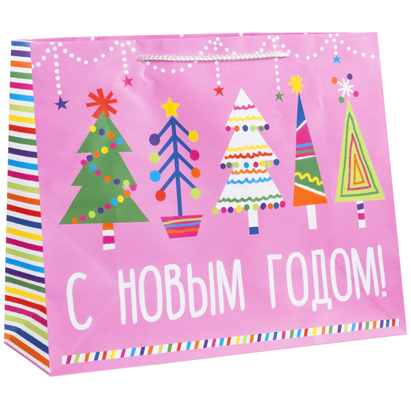 Пакет подарочный Бумажный Magic Pack НГ, 157 г/м2 / 40,6x33x16см арт.89766 - фото 1