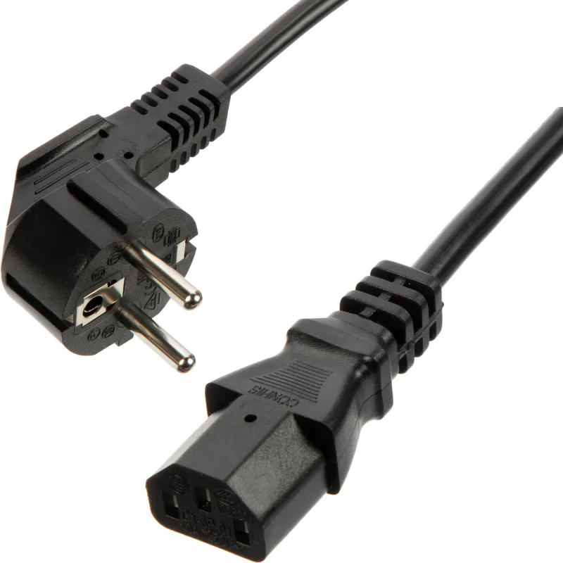 Кабель питания Euro-C13 (F), 10А, 0,75мм2, 1.8м, чер (OPC001) - фото 1