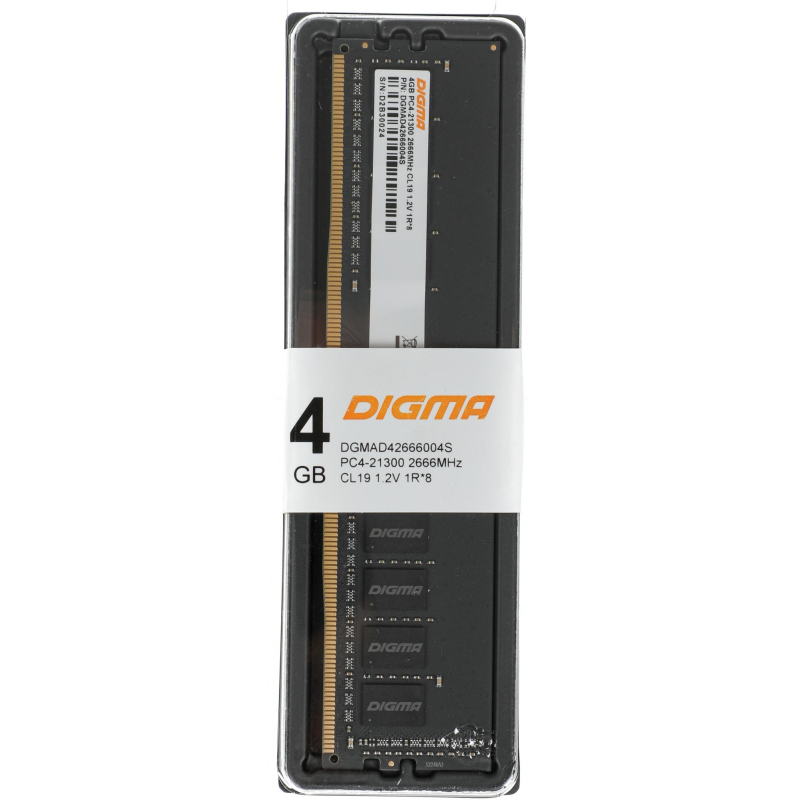 Модуль памяти Digma DDR4 4GB 2666MHz (DGMAD42666004S) RTL - фото 5