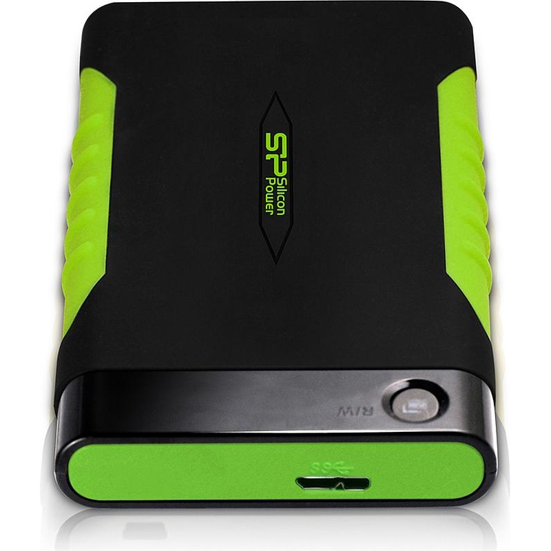 Портативный HDD Silicon Power Armor A15 2Tb/2.5/Черн/Зел(SP020TbPHDA15S3K) - фото 2
