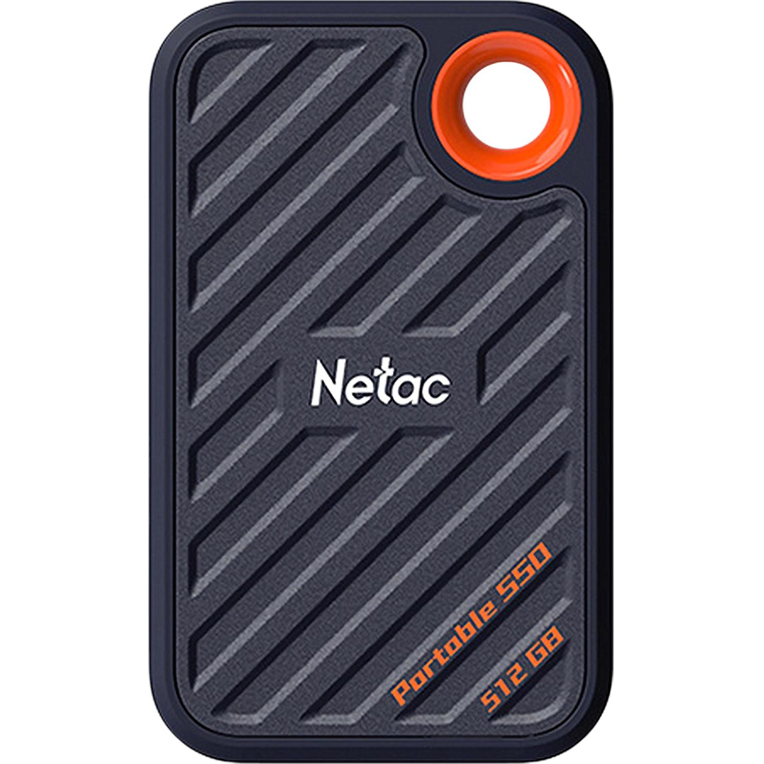 Портативный SSD накопитель Netac 512Gb/USB-C/EXT/Black (NT01ZX20-512G-32BL) - фото 1