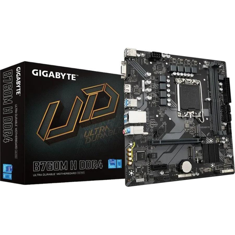 Материнская плата Gigabyte B760M H DDR4, s1700, B760, 2xDDR4-3200, mATX - фото 5