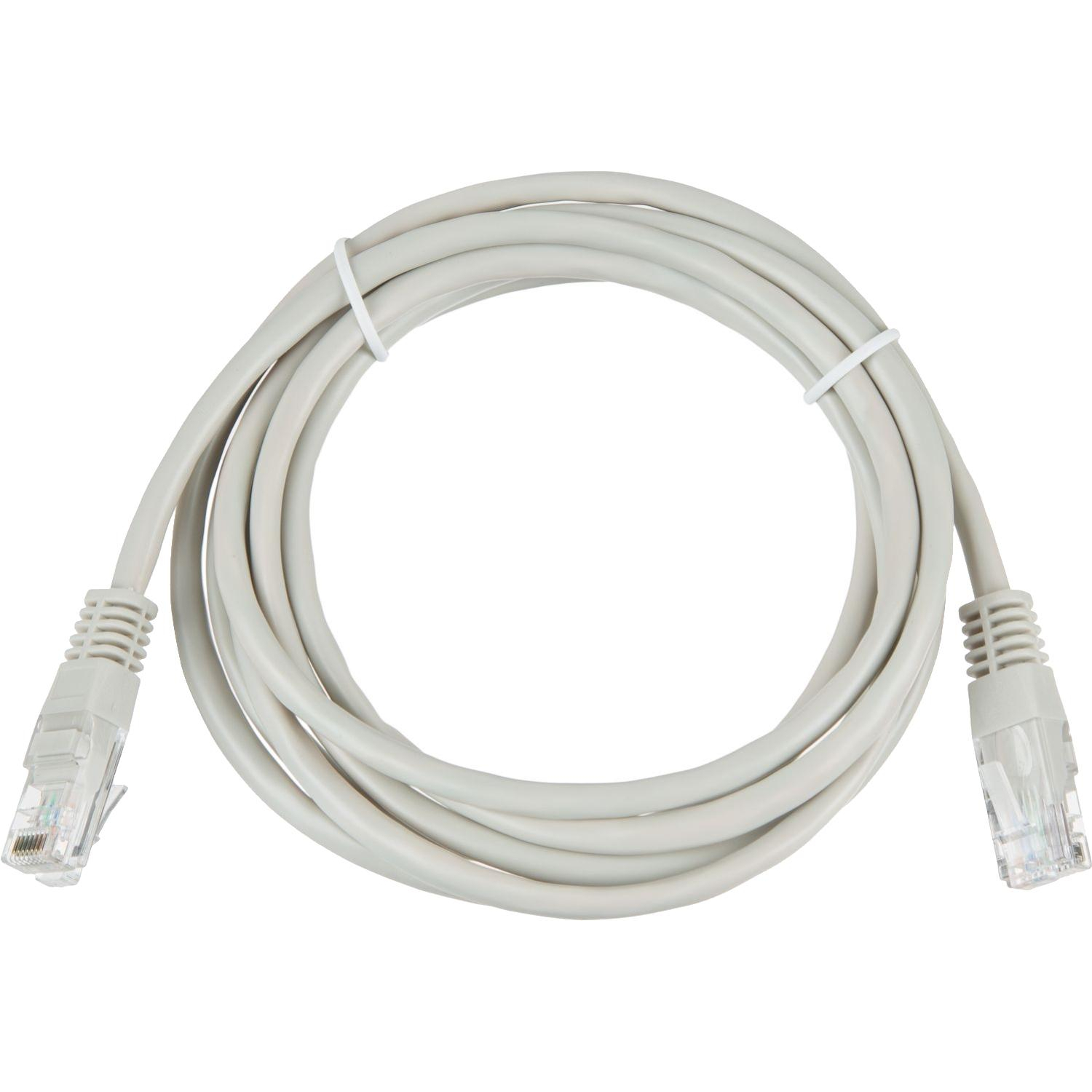 Патч-корд BigTech OPCC003 UTP CCA кат.5e/2м/литой/многожильный (серый) - фото 1