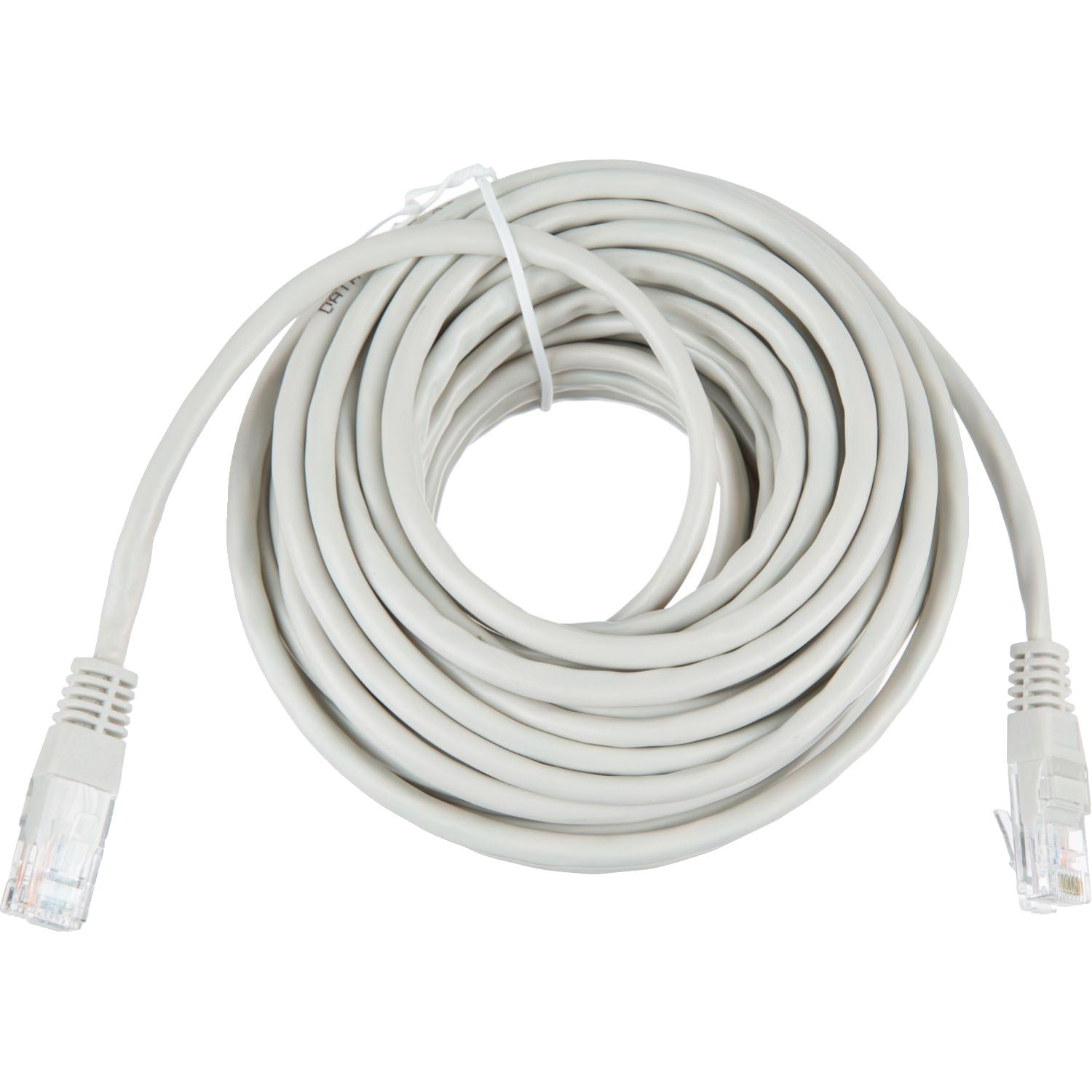 Патч-корд BigTech OPCC006 UTP CCA кат.5e/10м/литой/многожильный (серый) - фото 1