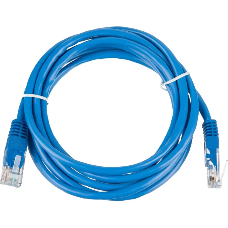 Патч-корд BigTech OPCC015 UTP CCA кат.5e/2м/литой/многожильный (синий) - фото 1