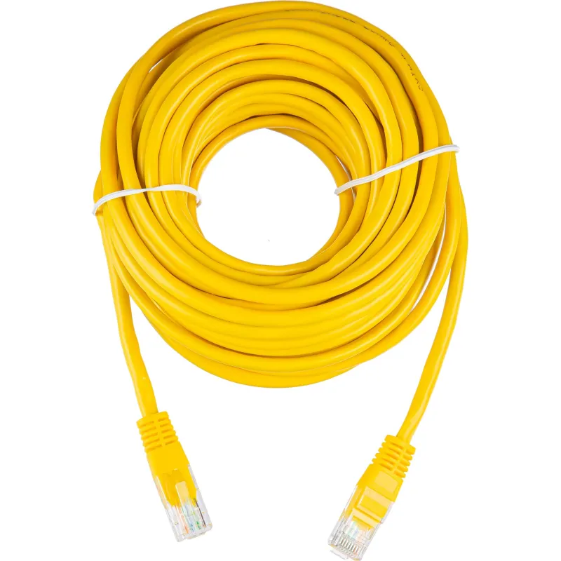 Патч-корд BigTech OPCC024 UTP CCA кат.5e/10м/литой/многожильный (желтый) - фото 1