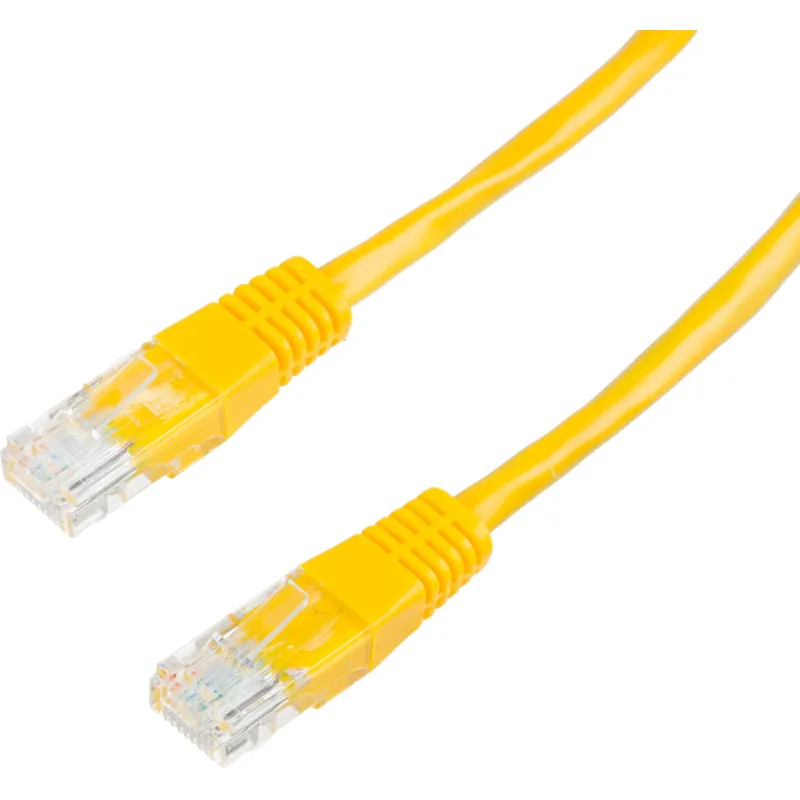 Патч-корд BigTech OPCC024 UTP CCA кат.5e/10м/литой/многожильный (желтый) - фото 4