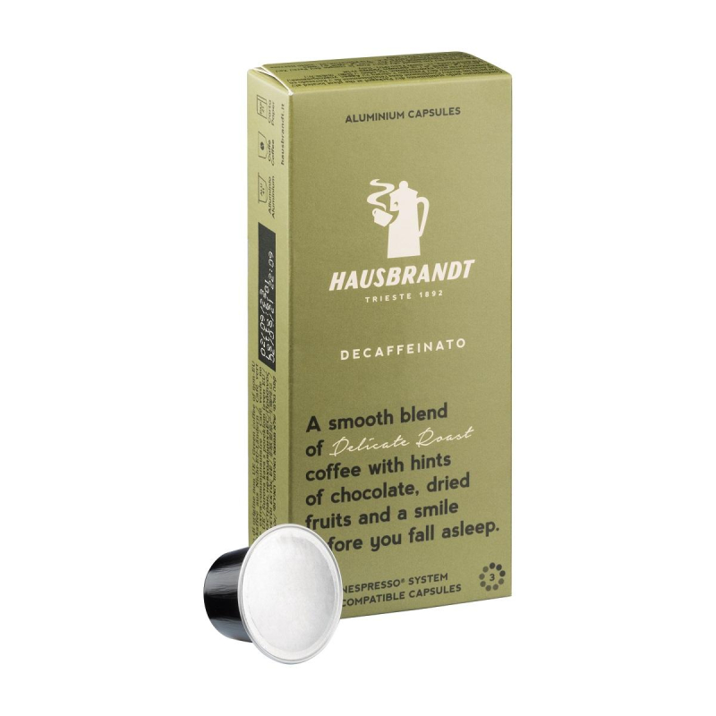 Кофе в капсулах Hausbrandt Nespresso Decaffeinato, упаковка 5грx10шт/уп - фото 1