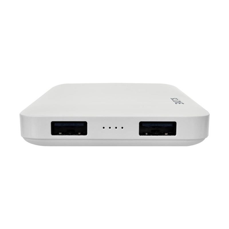 Внешний аккумулятор SOLOVE (Mi) 001M+ 10000mAh, кожаный чехол, белый - фото 3