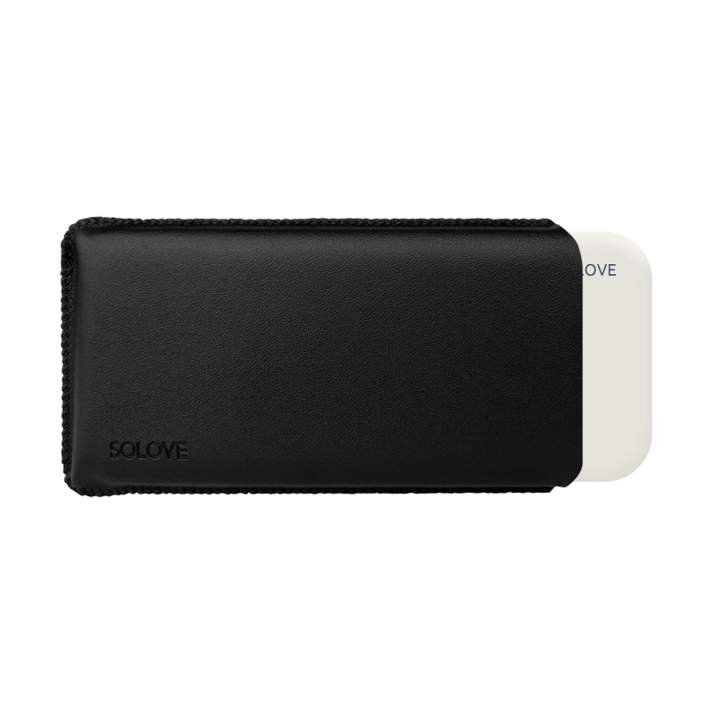 Внешний аккумулятор SOLOVE (Mi) 001M+ 10000mAh, кожаный чехол, белый - фото 4