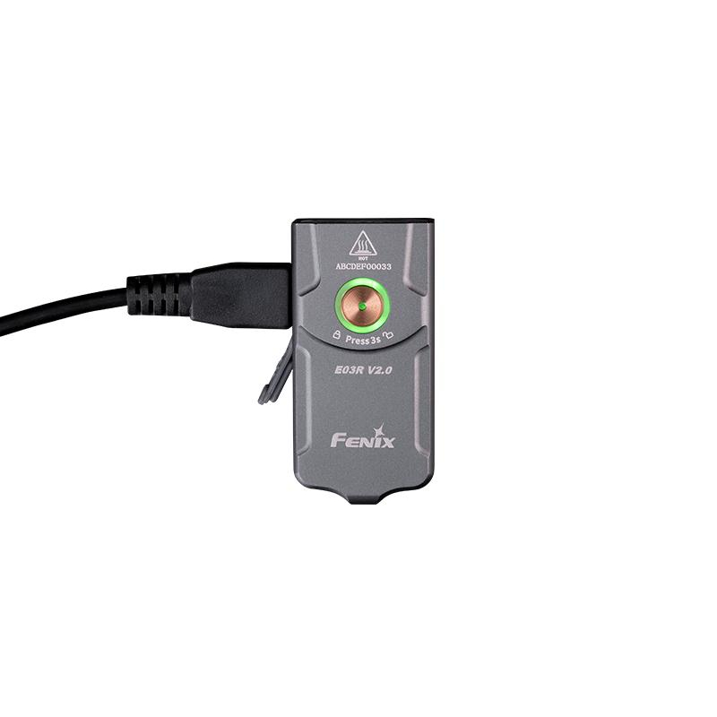 Фонарь брелок Fenix  E03R EDC V2.0  Gray - фото 3