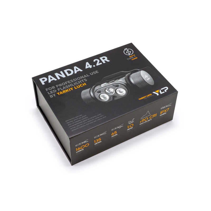 Фонарь налобный ЯРКИЙ ЛУЧ YLP PANDA 4.2 R аккумулятор 18650 в комплекте - фото 9
