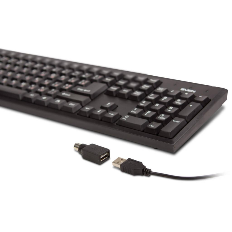 Клавиатура Sven Standard 303 Power USB+PS/2 черная 104 кл. (SV-03100303PU) - фото 4