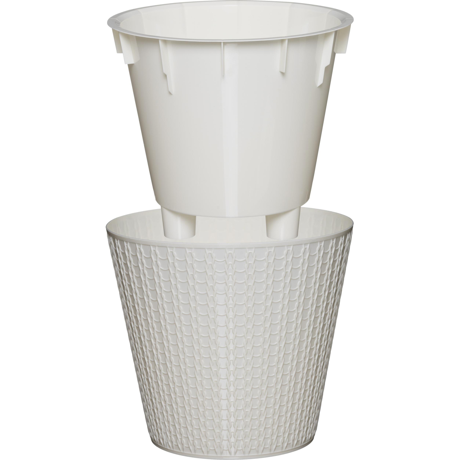 Горшок д/цветов Velvet D330мм, 16л на колесиках (светло-беж),221600525 - фото 5