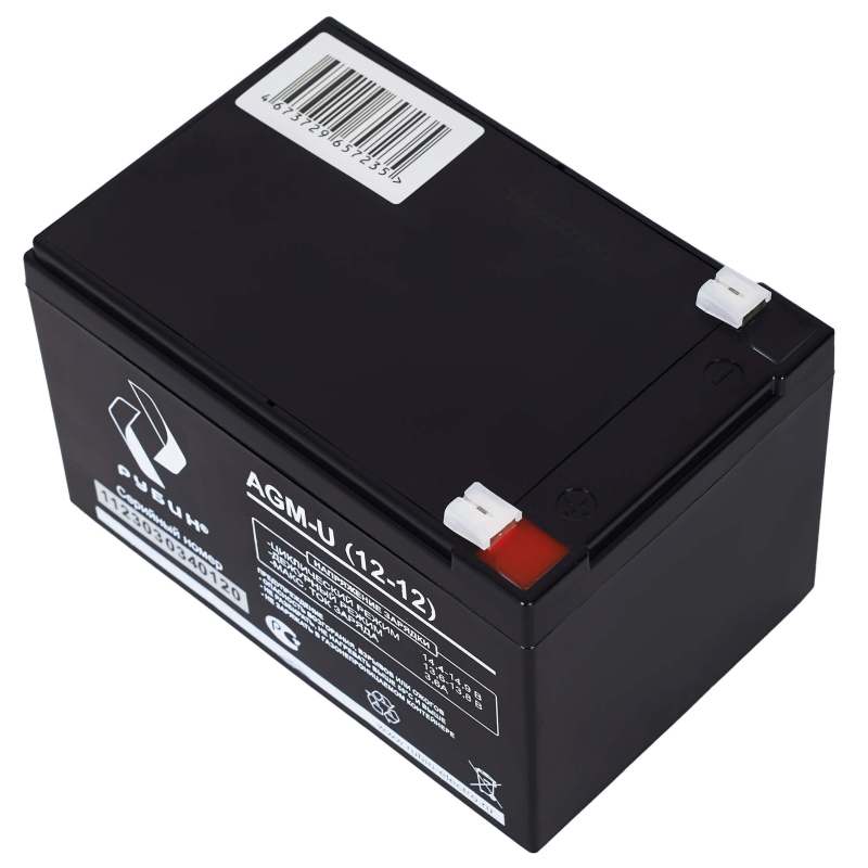 Батарея для ИБП Рубин 12V 12Ah AGM (РЭ-АКБ1212) - фото 6