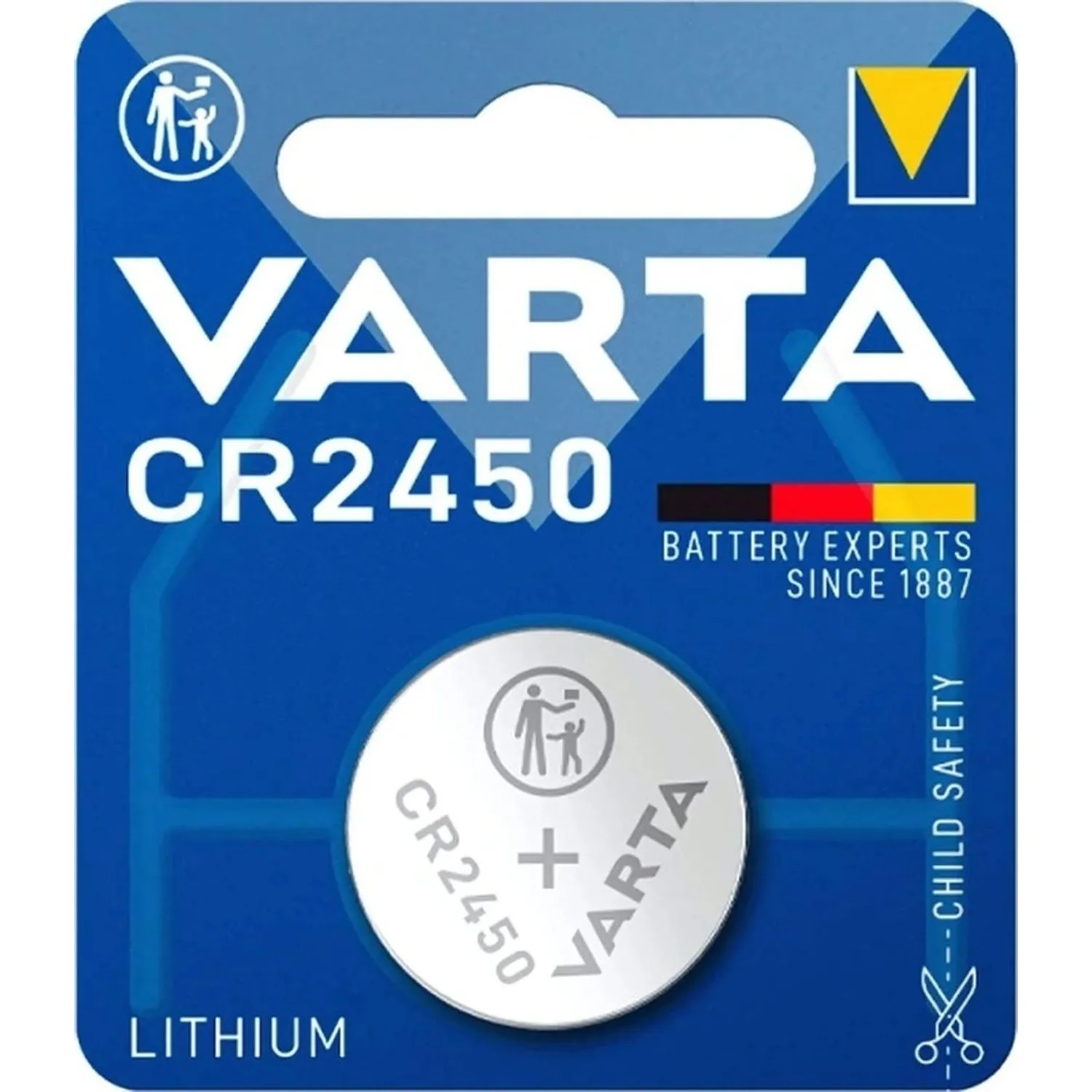 Батарейка Varta ELECTRONICS CR2450 1шт Lithium 3V (6450) (1/10/100) - фото 1