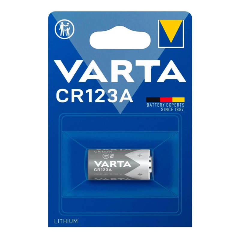Батарейка Varta Professional CR123A 1шт Lithium 3V (6205) (1/10/100) - фото 1