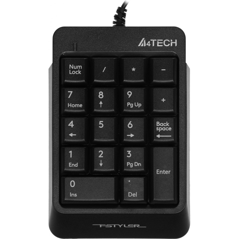 Клавиатура числовой блок A4Tech Fstyler FK13P черный USB slim - фото 1