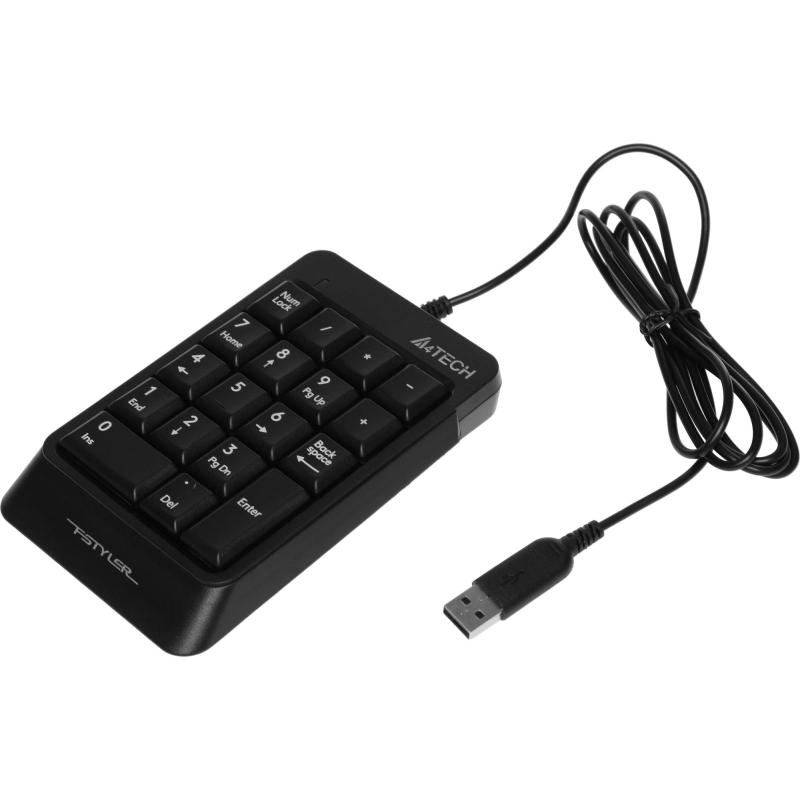 Клавиатура числовой блок A4Tech Fstyler FK13P черный USB slim - фото 3
